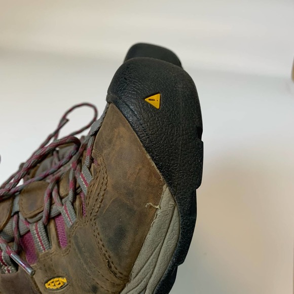 Keen Shoe Size 8M Lace-up Key-Tech Brown Closed-toe Hiking Oil & Slip - Picture 14 of 15